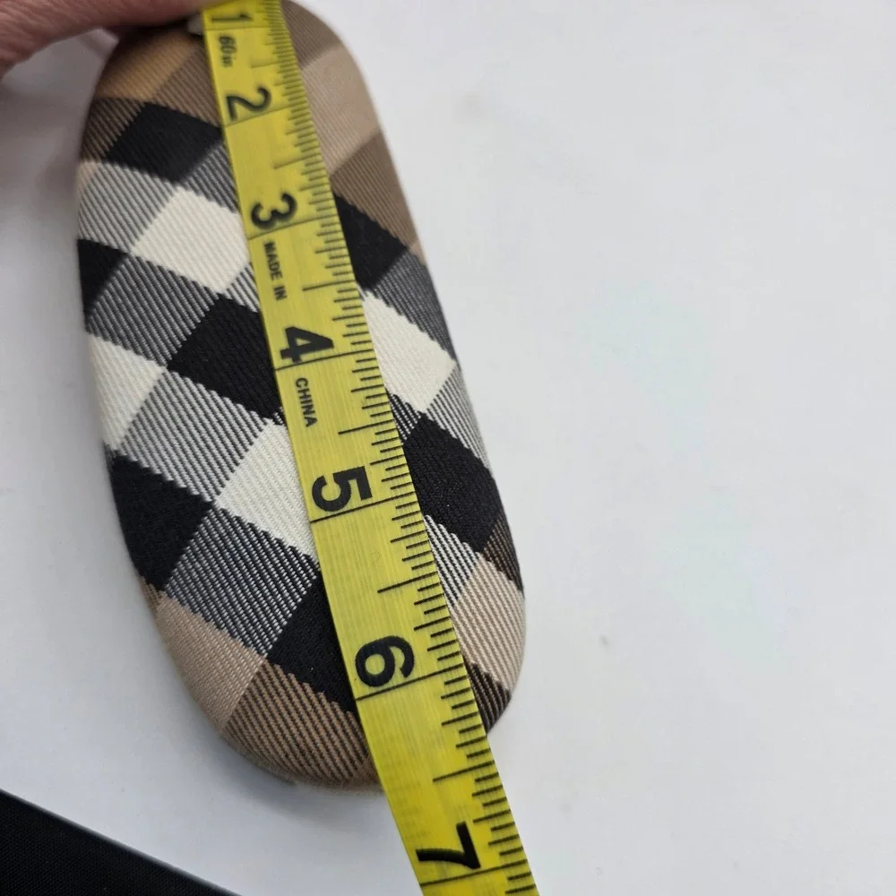 Burberry‎ Nova Check Hard Shell Sunglass Eyeglass Case Beige Black Made Italy